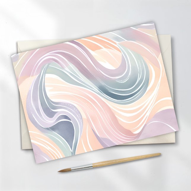 Pastel Swirl Pattern | Watercolor Light Colourful Postcard (Creator Uploaded)