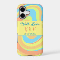  PASTEL SWIRL RETRO ADD NAME LETTER DATE MODERN BO