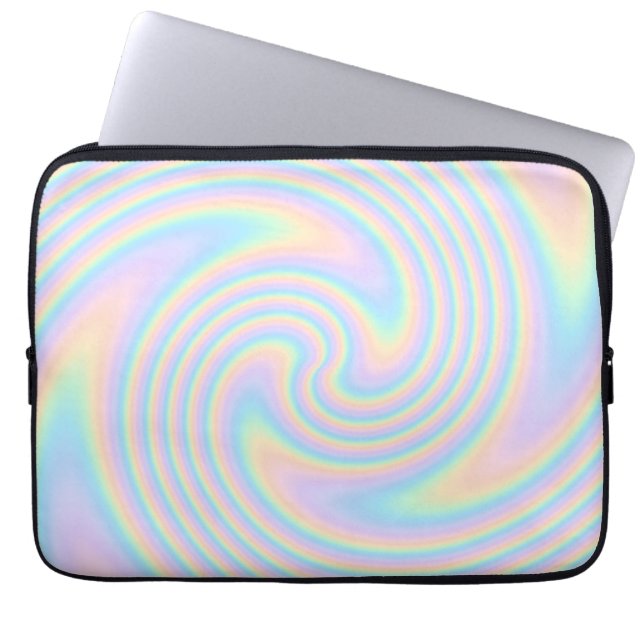 Pastel Swirl Twist Design. Laptop Sleeve (Front)