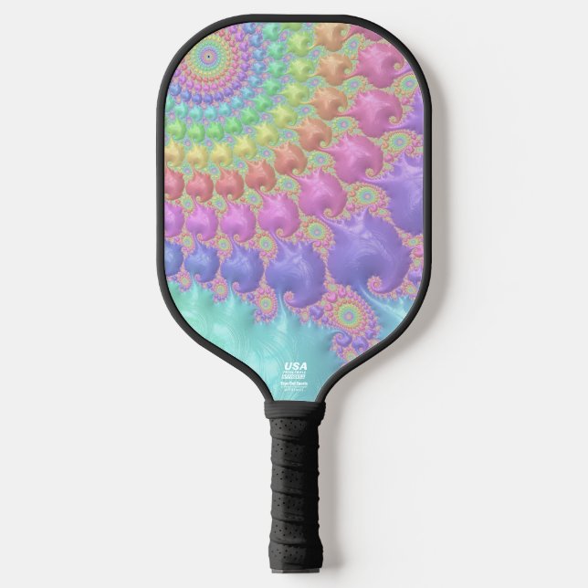 Pastel Swirl - USA Pickle Ball approved paddle (Front)