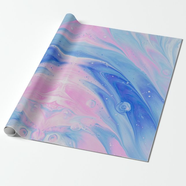Pastel Swirl Wrapping Paper (Unrolled)