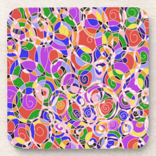 Pastel Swirling Abstract  Patterns  Coaster