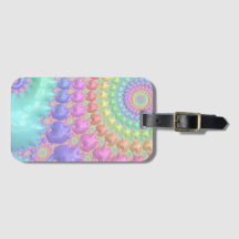 Pastel Swirls- Custom Luggage Tag