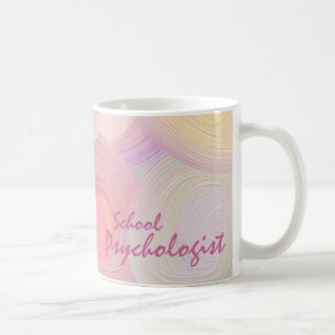 Pastel Swirls School Psychologist Coffee Mug