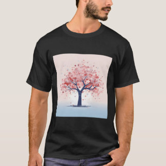 Pastel Symphony Captivating Cherry Blossom Paintin T-Shirt