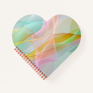 Pastel Symphony of Floating Sheer Ribbons Notebook