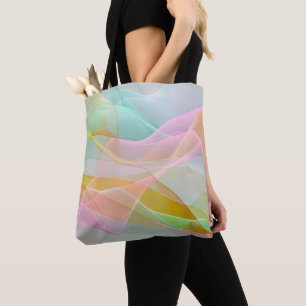 Pastel Symphony of Floating Sheer Ribbons Tote Bag