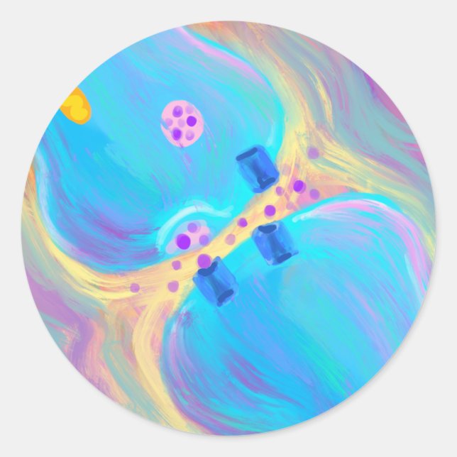 Pastel Synapse Classic Round Sticker (Front)