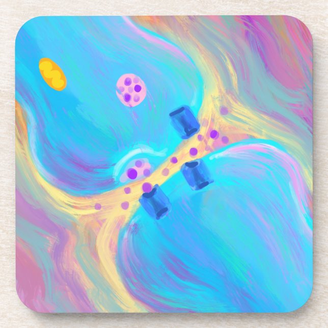 Pastel Synapse Coaster (Front)