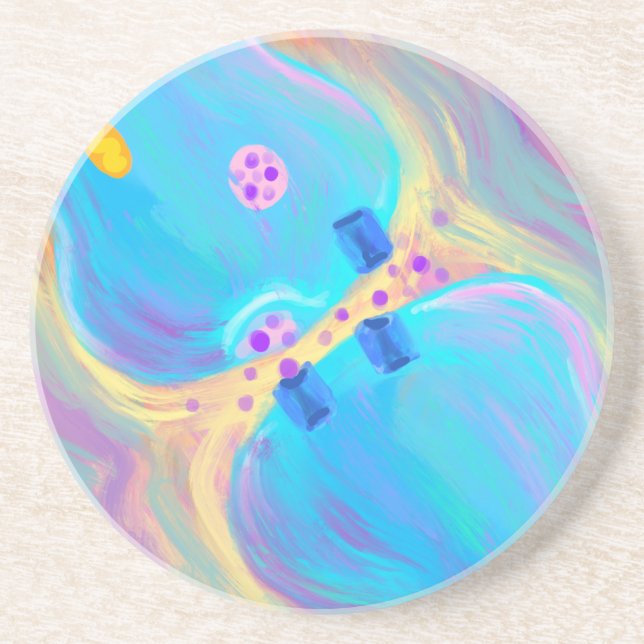 Pastel Synapse Coaster (Front)