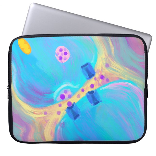 Pastel Synapse Laptop Sleeve (Front)