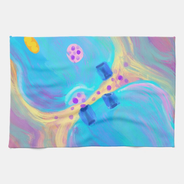 Pastel Synapse Tea Towel (Horizontal)