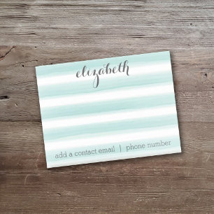 Pastel Teal and Grey Stationery Suite for Women Post-it Notes
