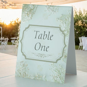 Pastel Teal White Flowers Wedding