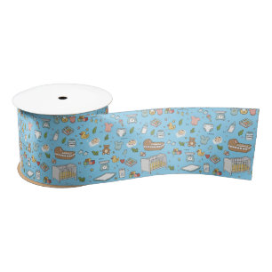 Pastel Teddy Bear Duck Gift Ribbon Satin Ribbon