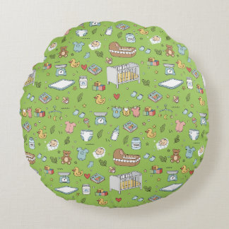 Pastel Teddy Bear Duck Nursery Pillow