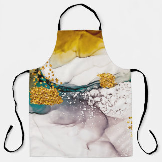 Pastel tenderness: golden swirls art. apron