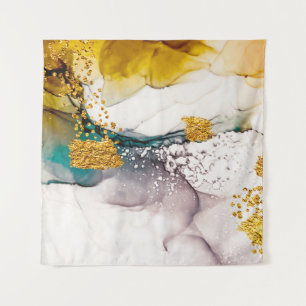 Pastel tenderness: golden swirls art. tapestry