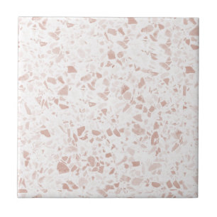 Pastel Terra Cotta Terrazzo Print  Tile