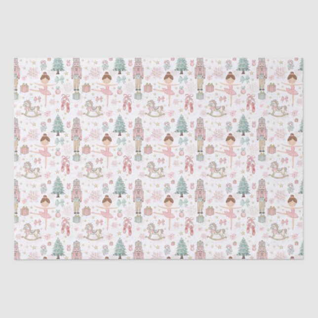 Pastel The Nutcracker Christmas Ballet Decoupage Tissue Paper (Front)