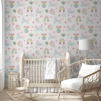 Pastel: The Serene Unicorn Garden Wallpaper