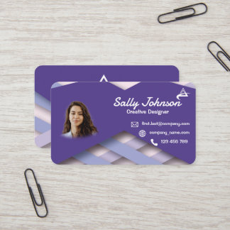 Pastel themed business card Purple 8