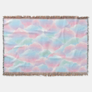 Pastel Tie-Dye Cloud Dreamy Soft Gradient  Throw Blanket
