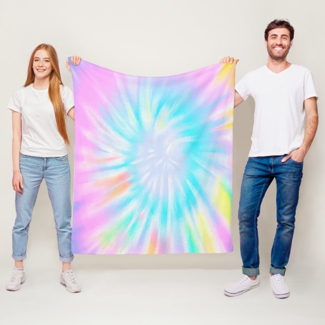 Pastel Tie Dye Fleece Blanket (In Situ)