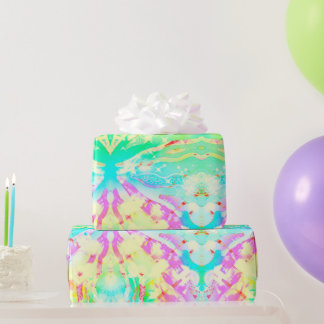 Pastel Tie Dye Print Wrapping Paper