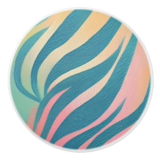 Pastel Tiger Stripes  Ceramic Knob
