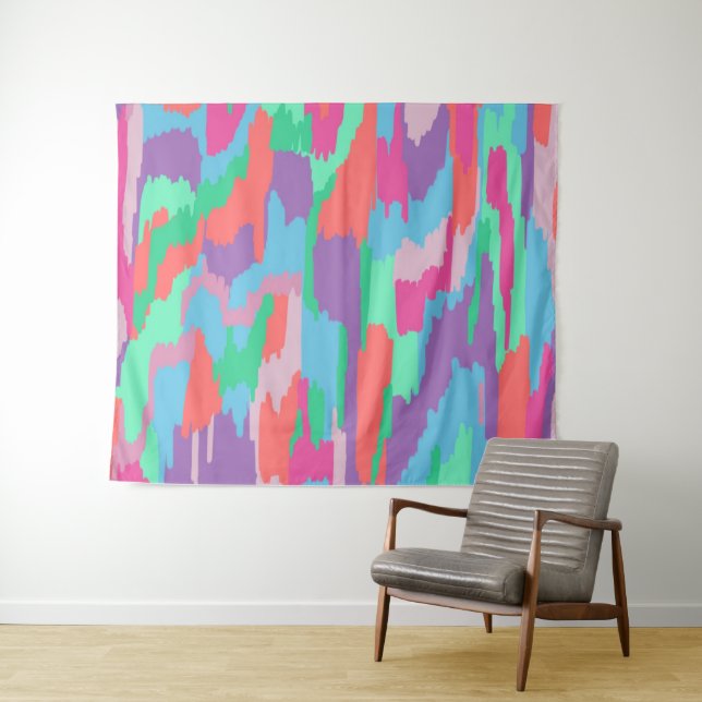 Pastel Tone Abstract Print  Tapestry (In Situ (Horizontal))