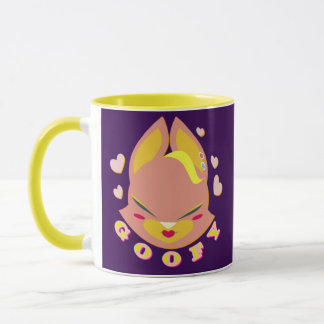 pastel-toned fox-rabbit  mug