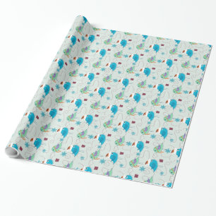 Pastel Tones Christmas Birds Pattern Wrapping Paper