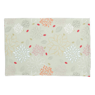 Pastel Tones Retro Flower Pillowcase