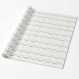 Pastel Tones Retro Icicles Circle Pattern Wrapping Paper