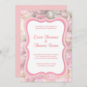 Pastel Tones Roses Wedding Invitation