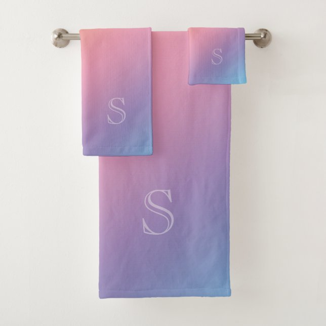 Pastel Towels with (or without) your Initial (Insitu)
