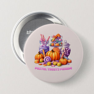 Pastel Treats Parade – Cute Candy & Pumpkin 7.5 Cm Round Badge
