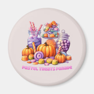 Pastel Treats Parade – Cute Candy & Pumpkin Magnet