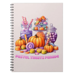 Pastel Treats Parade – Cute Candy & Pumpkin Notebook