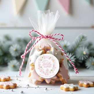 Pastel Treats | Sweet Holiday Wishes Classic Round Sticker