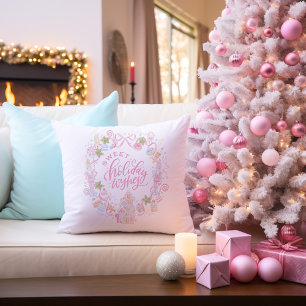 Pastel Treats   Sweet Holiday Wishes Cushion