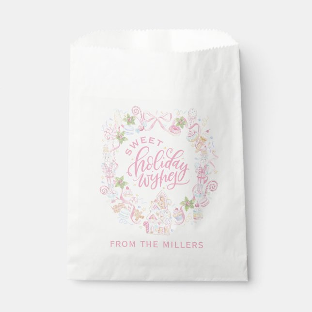 Pastel Treats | Sweet Holiday Wishes Favour Bags (Front)