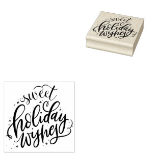 Pastel Treats   Sweet Holiday Wishes Rubber Stamp