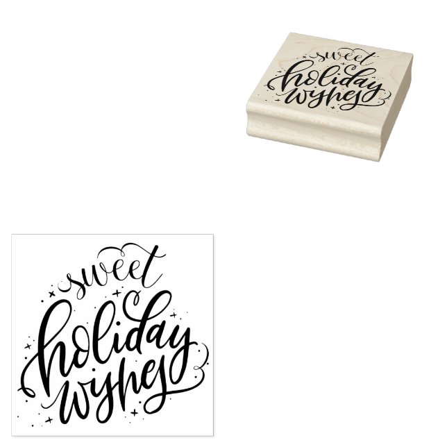 Pastel Treats | Sweet Holiday Wishes Rubber Stamp (Stamped)