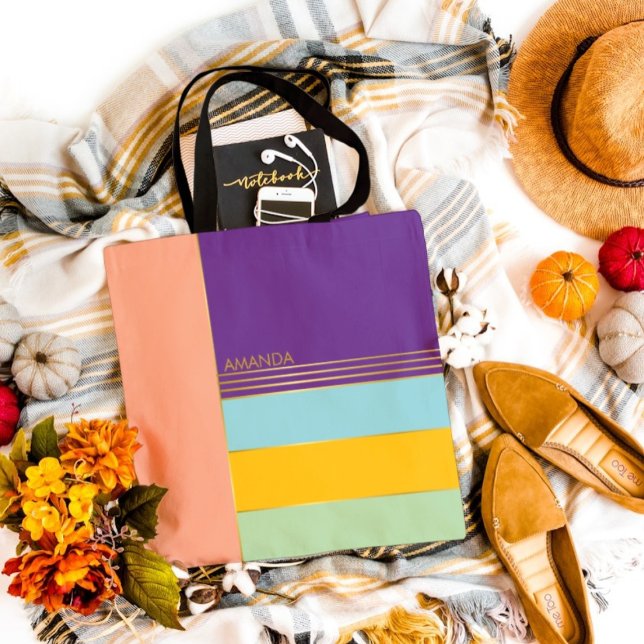 Pastel Trendy Stylish Chic Colourful Tote Bag (Creator Uploaded)