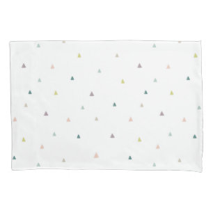 Pastel Triangle Doodle Pattern Pillowcase