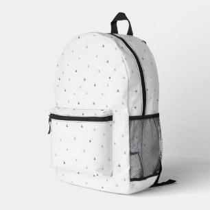 Pastel Triangle Doodle Pattern Printed Backpack