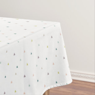 Pastel Triangle Doodle Pattern Tablecloth