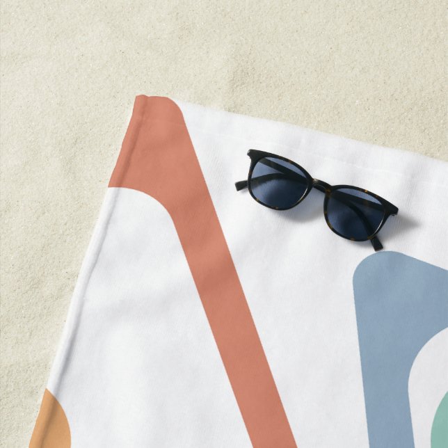 Pastel Triangles  Beach Towel (In Situ)